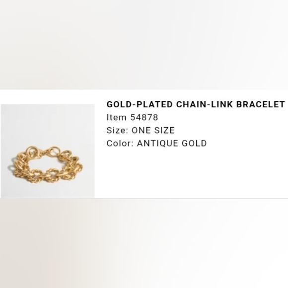 JCrew bracelet chain twist link chunky antique gold tone - Picture 5 of 5
